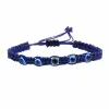 Handgemaakte Kleurrijke Kralen Armband Turkije Blauw Boze oog Bedelarmband Voor Vrouwen Gevlochten String Touw Fatima Kralen Ketting