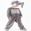 Neuer Stil 2018 Kinder Cosplay Graue Elefanten Brauner Löwe Geeignet für Jungen und Mädchen Bühnenkostüm Langer Stil Tanzkleidung227M