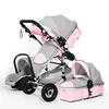 Multifunctional 3 in 1 Baby Stroller luxury Portable High Landscape 4 Wheel Stroller Folding Carriage Gold Baby Newborn Stroller L230625