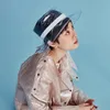 Senhoras impermeáveis PVC Rain Hat for Women Designer Transparente Bucket Chap