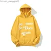 Мужские толстовки Толстовки Designer Classic Wests Designer Mens Hoodie Cpfm Kanyes Ye Must Be Born Again Printed Womens Couple Z230701