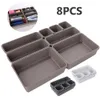 Drawers 8pcs Divide Drawer Organizer Box Storage Trays Box Office Home Kitchen Bathroom Cupboard Desk Jewelry Makeup Organization