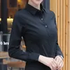 Women's Blouses Shirts Fashion Cotton White Shirt Women Long Sleeve Tops Office Lady Basic Button Solid Woman Blouse 5XL 230630