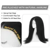 Kinky Straight Lace Front Wig 180% Density Black Yaki Wig For Women With Baby Hair Synthetic Wigs Heat Temperature Glueless 230524