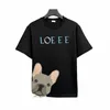 Summer Mens T Shirts Womens Designers Graphic T Shirt Fashion Print Letters Korta ärmar Löst överdimensionerad lyx Tshirt Casual Street Loewees Tees