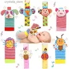 4st/set Soft Baby Rattle Toys Foot Finder Socks Wister Rattles Aktivitet Present gåva för nyfödda spädbarn 0 ~ 12 månader L230518