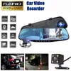 DVRs 43In Cam Car DVR 24H HD 1080P Dash Camera Dual Lens Video Recorder 1080PCycle Dashcam Mirror Driving RecorderHKD230701