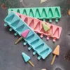 Ice Cream Tools 8 Cell Silicone Ice Cream Mold Ice Pop Popsicle Molds DIY Ice Cream Mould triangle Ice Cbue Maker Mould Party Cake Decoration 230630