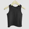 Luu Women'sTシャツデザイナーLuxury Trackuit Yebb Pure Color Yoga Top with Chest Pad通気性のあるクイック乾燥ランニングフィットネスウェアジョガー