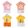 Kleding Sets Kinderen Zomer Korte Mouwen Pak Jongens Meisjes Set Baby Baby Casual Korte Mouwen Shorts Tweedelige 230630