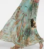 Designer Dress Bell Sleeve Floral Printed Loose and Comfortable Long