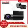 Carro dvr SAMEUO U800 Cam WiFi GPS Dash Camera frontal e traseira Mini Hidde full hd 1080P Super Night Vision DVR 360 Rotação para CarrosHKD230701