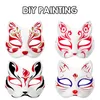 Party Masks 10Pcs White DIY Paper Mask Blank Hand Painted Cat for Decorating Painting Masquerade Cosplay 230630