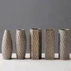 Vasos Japonês Vaso grosso de cerâmica seca Arranjo de flores retrô Mesa Ornamentos Zen Wave 230701