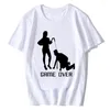 T-shirts pour femmes jeu sur mariage esclave lettre drôle chemise hommes t-shirt à manches courtes hauts cadeau créatif pour Couple amoureux t-shirt