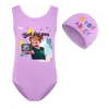 Kläderuppsättningar Småbarn Swimwear Cotton Baby Girl Gaves Babys Swimsuit Swim Cap A For Adley Kids Girls Summer Bathing Suit 1 Piece 230630