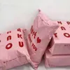 Umschläge 50pcs/Los undurchsichtiger Pe Plastic Express Hüllkurve Aufbewahrungsprotokoll rosafarben rote Farb -Mailing -Taschen Selbstkleber Seal Courier -Tasche