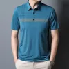 メンズポロス2023夏の半袖高品質のラペルプリントビジネスポロスポーツクイック乾燥Tシャツ通気性ゴルフシャツ230630