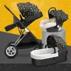 Passeggino 3 In1 Passeggino da viaggio per bambini Passeggino per bambini con seggiolino auto Newbron Carrozzina da viaggio Passeggino pieghevole Paesaggio alto L230625