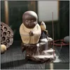 Påsar påsar 5st rökelse tillägg lite munk censer keramik yixing backflow stick brännare buddha lila lera y bas teapet hom dhvgd
