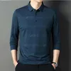 Мужские рубашки-поло, модные мужские хлопковые рубашки-поло с длинным рукавом в полоску, весна-осень, корейская повседневная мужская одежда, свободные уличные топы с лацканами, 2023 230630