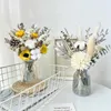 말린 꽃 유칼립투스 천연 꽃 유리를위한 작은 꽃다발 보존 수국 결혼 장식 어머니의 날 선물