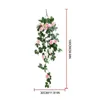 Вазы Rose Vine Flowers Цветочная гирлянда с зелеными листьями Лозы для фоновой церемонии Свадебный прием 230701