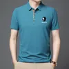 Polos de negocios para hombre, camisa Polo de verano para hombre, informal, holgada, transpirable, antiarrugas, de manga corta, NEGRO YAK, Tops 230630