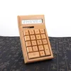 Calcolatori Calcolatrice scientifica 12 Calcolatrice desktop di bambù digitale 18 chiavi calcolatrice finanziaria in legno solare per la scuola e le imprese