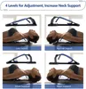 Back Massager 4 Level Adjustable Back Stretcher Equipment Magic Neck Stretch Massage Tools Fitness Lumbar Support Relaxation Spine Pain Relief 230630