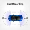 Carro dvr Bluavido 4G Mini Dash Camera Com Front Inside Cam Recording 24H Parking WiFi Monitor Live Video Recorder Box GPS PositionHKD230701