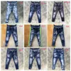 2020 mens jeans denim ripped jeans for men skinny broken Italy style hole bike motorcycle rock revival pants12s tyle250y