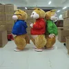 2018 Alvin and the Chipmunks Mascot Costume Chipmunks Cospaly Cartoon Carder Adult Halloween Party Carnival Costume234J