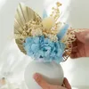 Сухоцветы Стиль Свадебные украшения дома Гортензия Babybreath Пальмовые листья DIY Цветочная композиция Материалы