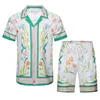 Chándales de hombre Hombres Mujeres Conjunto corto T Shrt Hawaii Traje de playa Hip Hop Camisa Pantalones cortos Traje de pareja