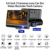 DVRS EACE B28P CAR DVR 3 -kameror 40 tum Dual Lens Suppor Aboview Camera Video Recorder Auto Registrator Dash Camhkd230701