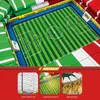 BLOCKS CITY SOCCER FOTBALLFILD STADIUM MODELL Byggnadsblock Thumama Architecture Toys Gift R230701