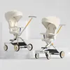 Lichtgewicht kinderwagen High Landscape wandelwagen met vier wielen Draagbaar opvouwbaar multifunctioneel Tweewegs Zitten en Liggen kinderwagen L230625