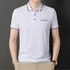 Herren Polos 2023 Poloshirt Business Frühling TShirt Kurzarm Casual Fit Slim Revers Kleidungsstück Knopf Herren 230630