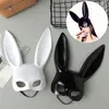 Masques de fête Halloween lapin masque scène Cosplay accessoires de performance lapin oreilles discothèque carnaval fille fournitures 230630