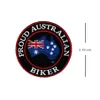 PROUD AUSTRALIAN BIKER Embroidered Patch Iron On Sew On For Biker Clothes Jacket 274O