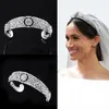 Jóias para cabelo de casamento Inglaterra Royal Meghan Princesa Coroas Coroas de rainha de cristal vintage Casamento nupcial Diademe Mulheres Enfeites de cabelo ML699 230630