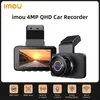 DVRs IMOU 4MP Dash Cam Car DVR Gravador de Vídeo Visão Noturna Controle de Voz 24h Monitor de Estacionamento Time Lapse G Sensor Dashcam Câmera FrontalHKD230701