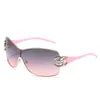 Wholesale of sunglasses New Diamond Inlaid One Piece Metal Y2K Spicy Girl's Little Fragrance Show Light Luxury Ins Network Red Sunglasses Trend