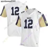 Koszulki piłkarskie 2020 Custom Navy Midshipmen Football Jersey NCAA College Dalen Morris Jamale Carothers Myles Fells Mark Walker Mychal Cooper Diego Fagot