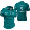 Herenpolo's Fashion Aston Martin Team T-shirts Spaanse coureur Fernando Alonso 14 en STROLL 18 Oversized poloshirts 230630