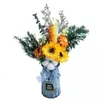 Fleurs séchées Rose naturelle savon artificiel Bouquet de tournesol cadeau saint valentin anniversaire mariage décor à la maison fleur Flores