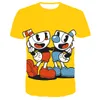 Clothing Sets 3D Printed Cuphead Mugman Men T Shirt Kids Girls Boys Cartoon Anime Short Sleeves Women Teens Casual TShirt Tops 230630