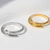 Bandringar designer ring kvinna man nagel kärlek stenar design skruv smycken par älskare silver guld med originalpåse qfq7
