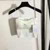 23ss tank sling womens designer kleding merk Nieuwe monogram blazer top met strapless hemdje Hoge kwaliteit Vrouwen kleding